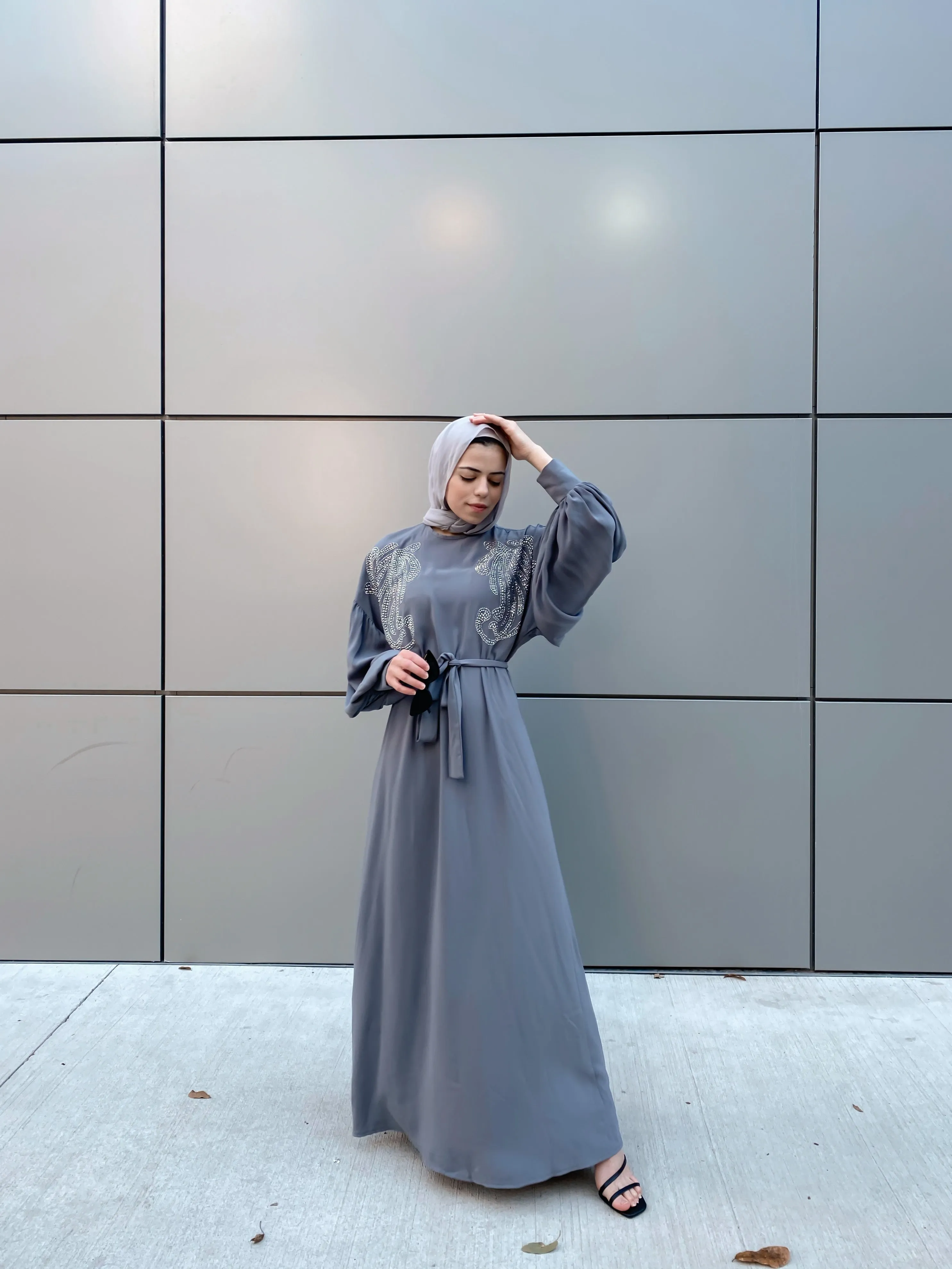 Jannah Abaya - Gray