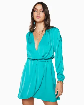 Jayda Wrap Mini Dress - Oasis