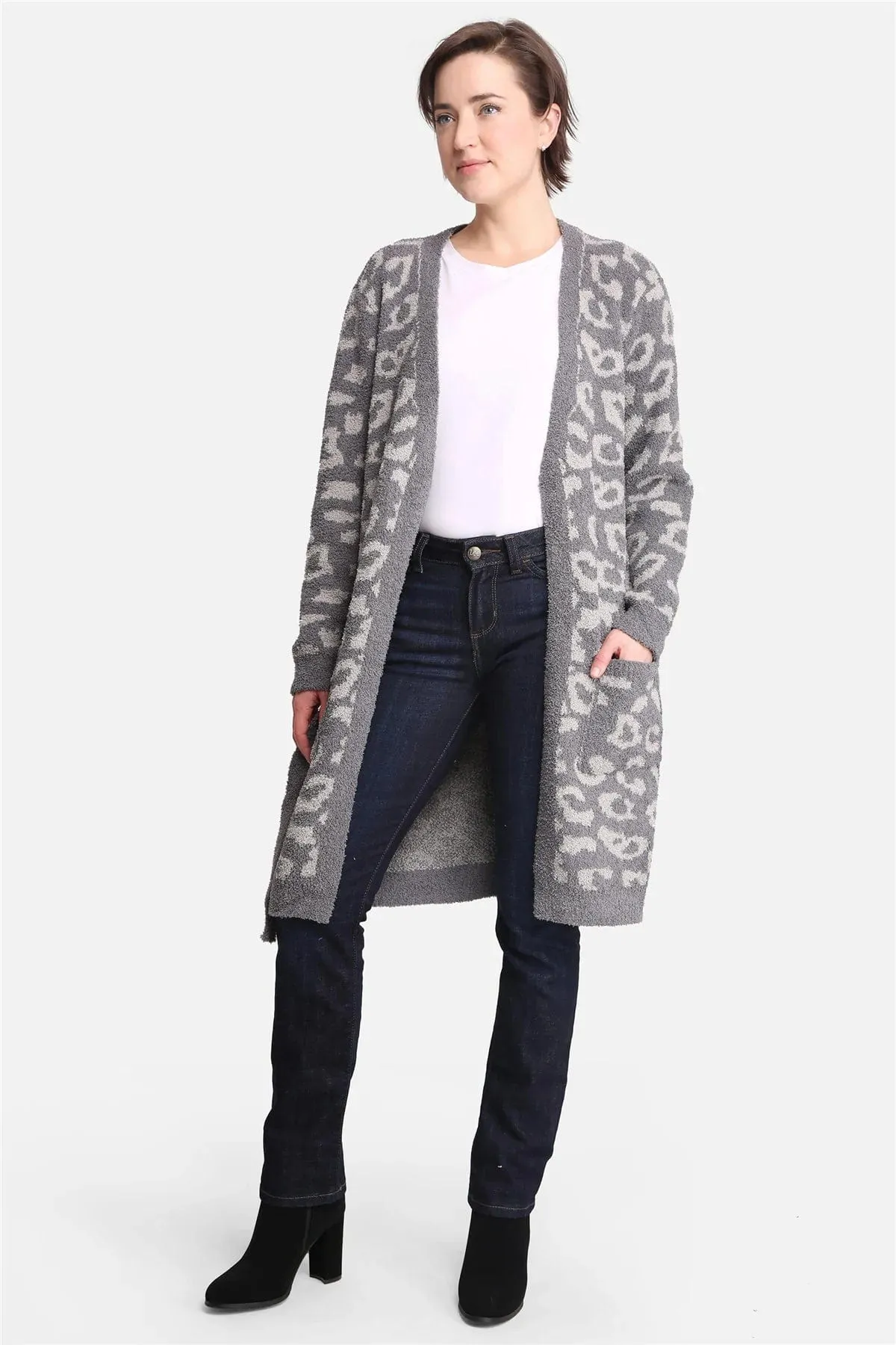 JCL1009 Leopard Super Lux Robe/Cardigan