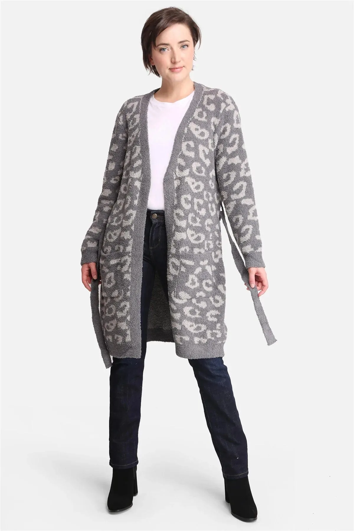 JCL1009 Leopard Super Lux Robe/Cardigan