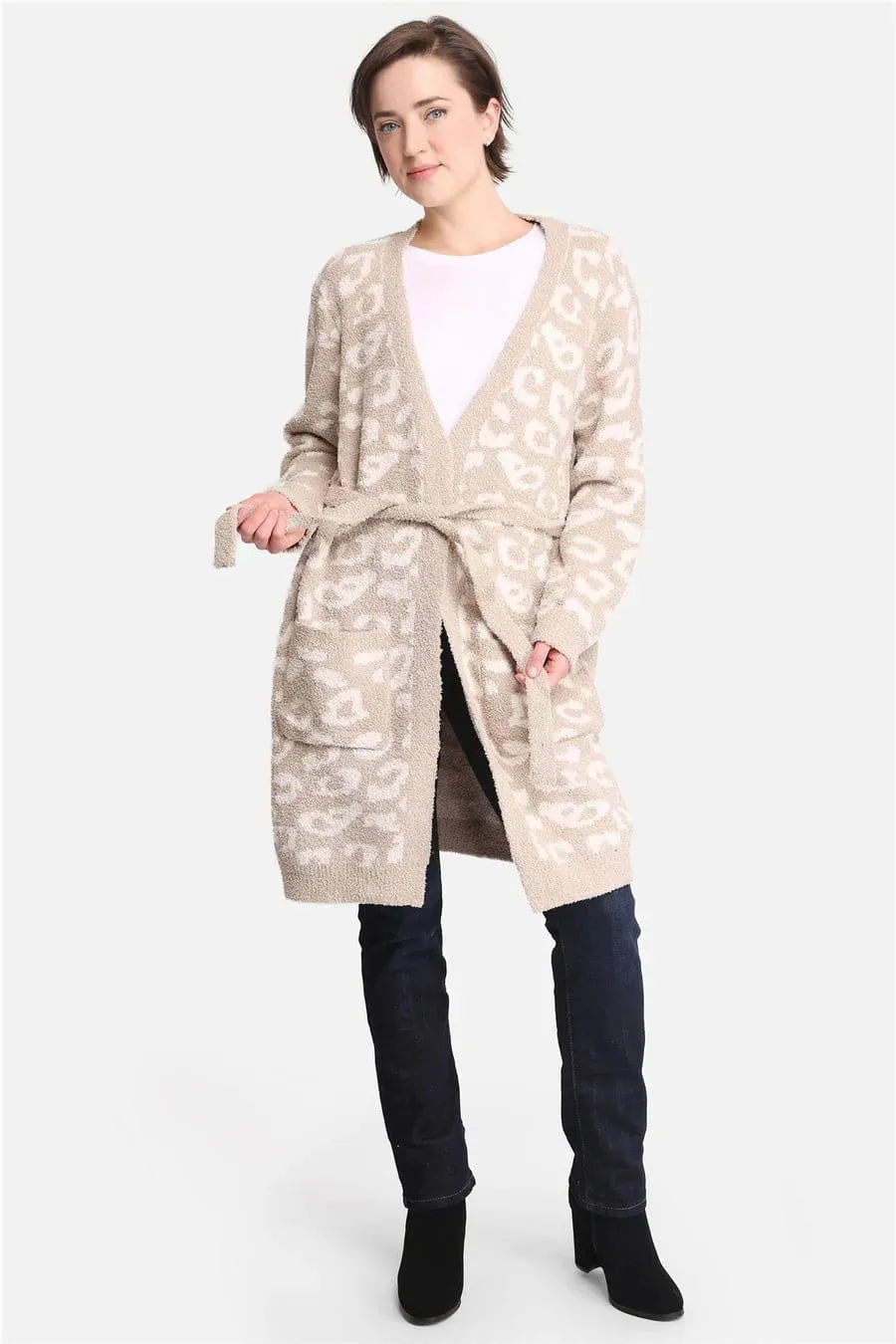 JCL1009 Leopard Super Lux Robe/Cardigan