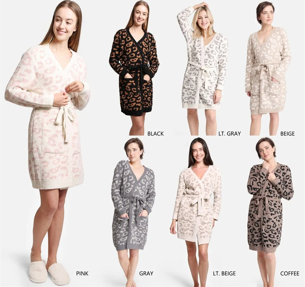 JCL1009 Leopard Super Lux Robe/Cardigan