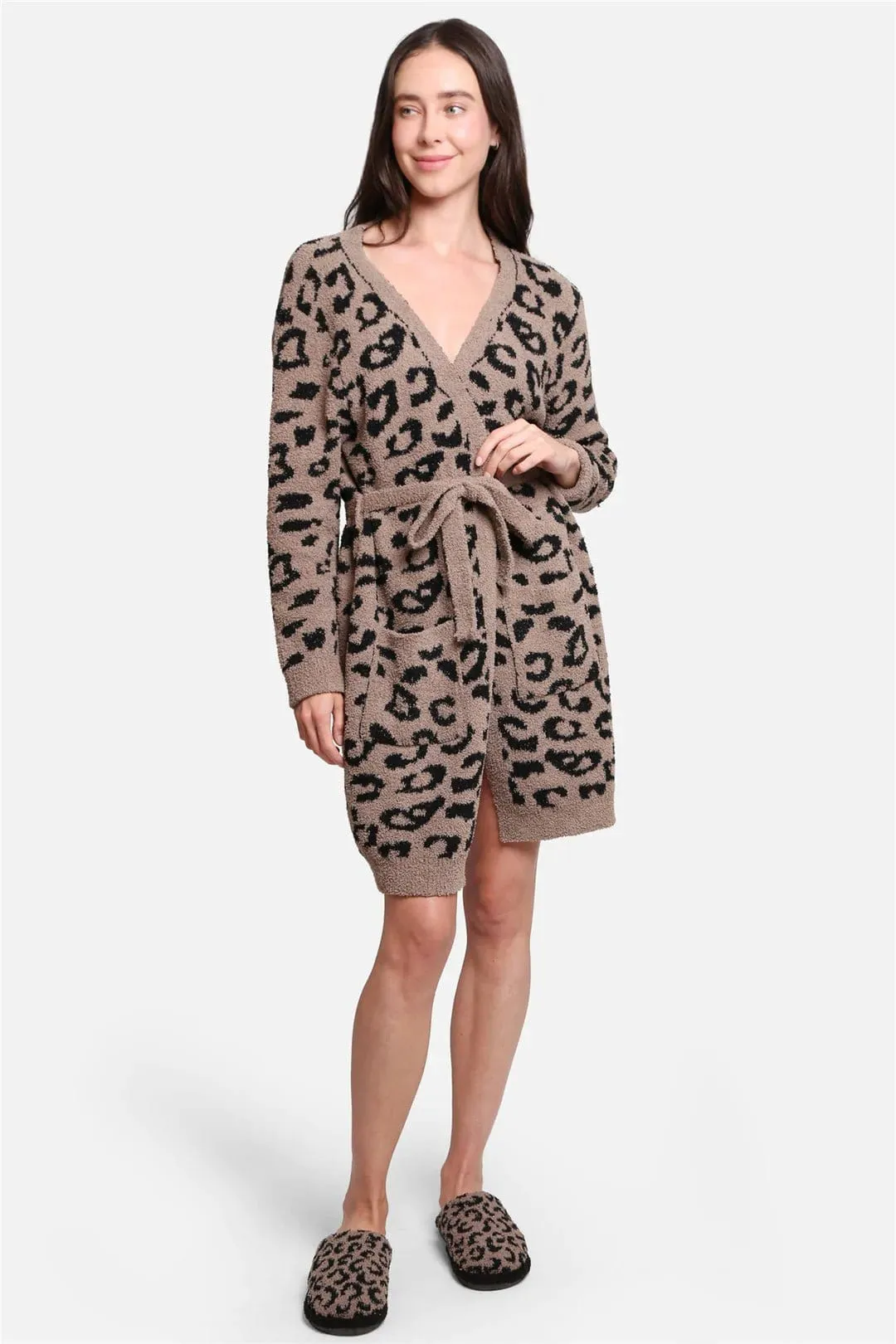 JCL1009 Leopard Super Lux Robe/Cardigan