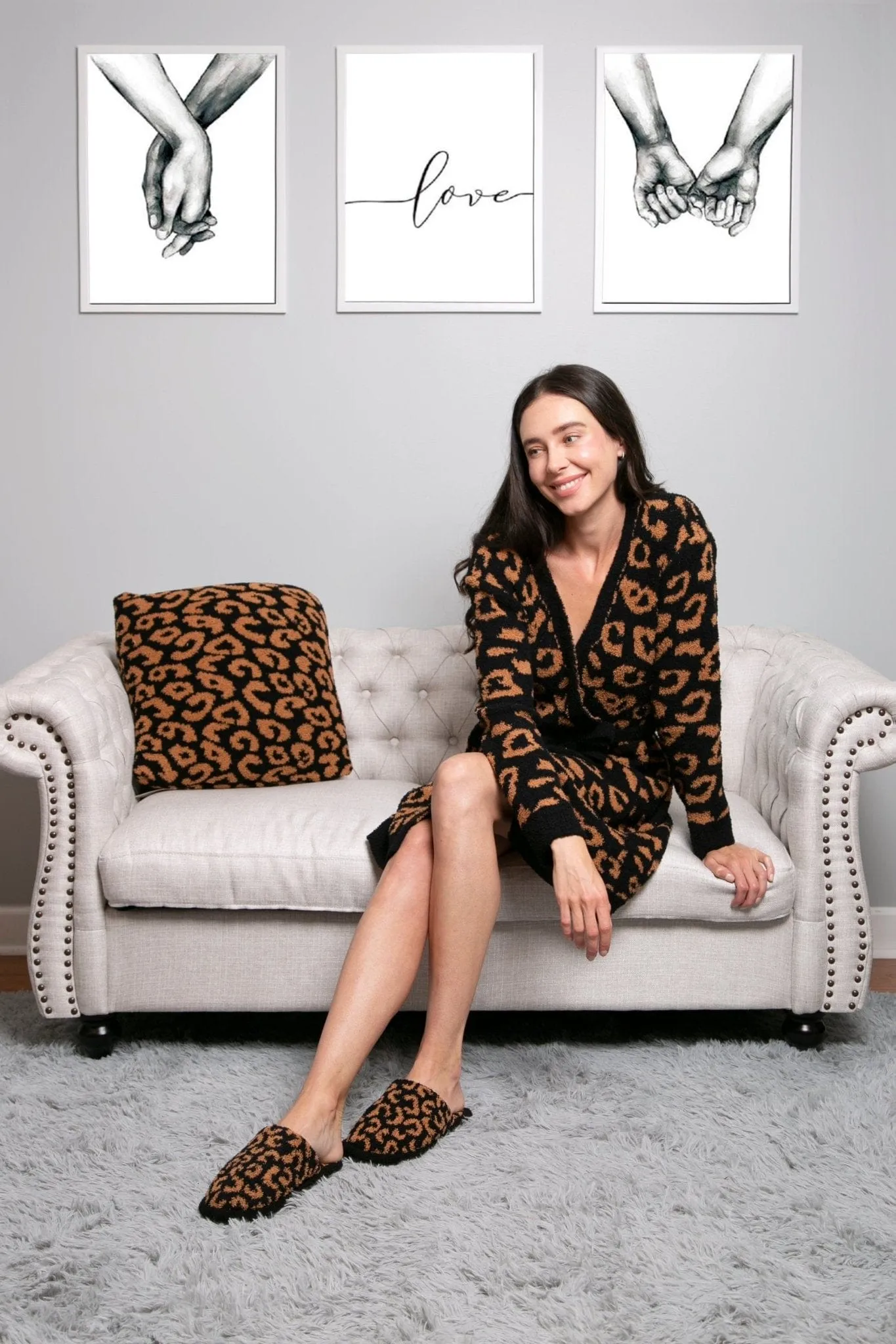 JCL1009 Leopard Super Lux Robe/Cardigan