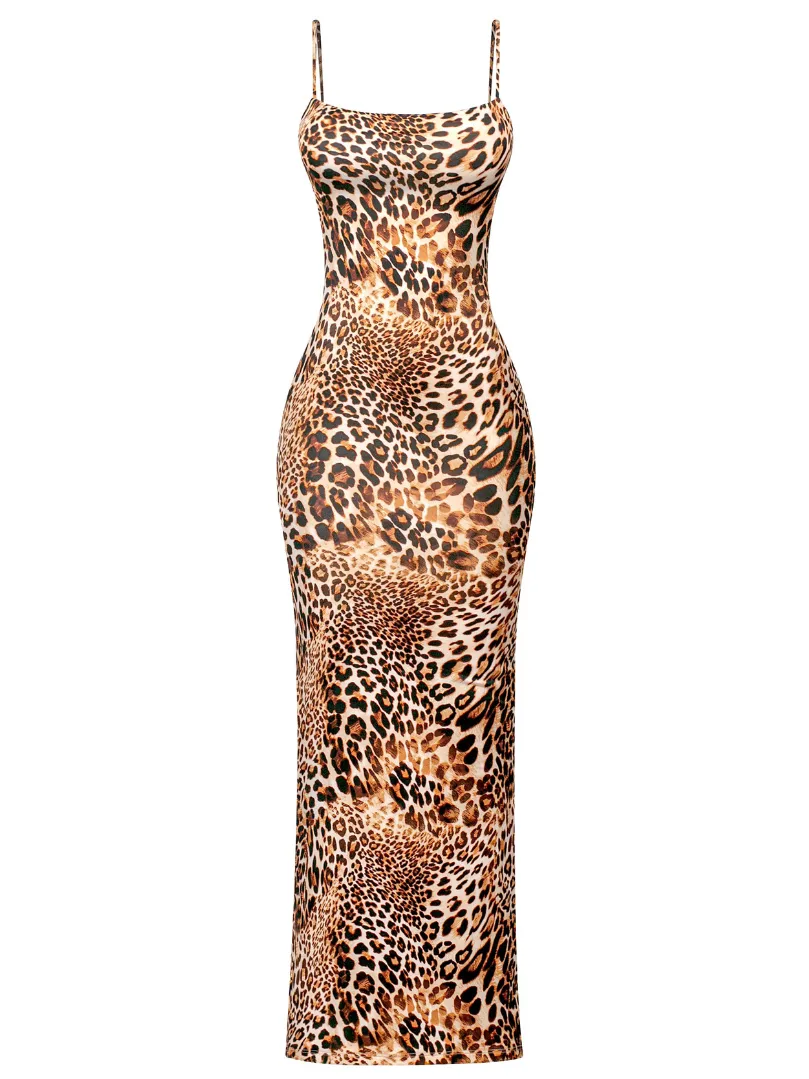 Jennifer Leopard Maxi Dress (Leopard)