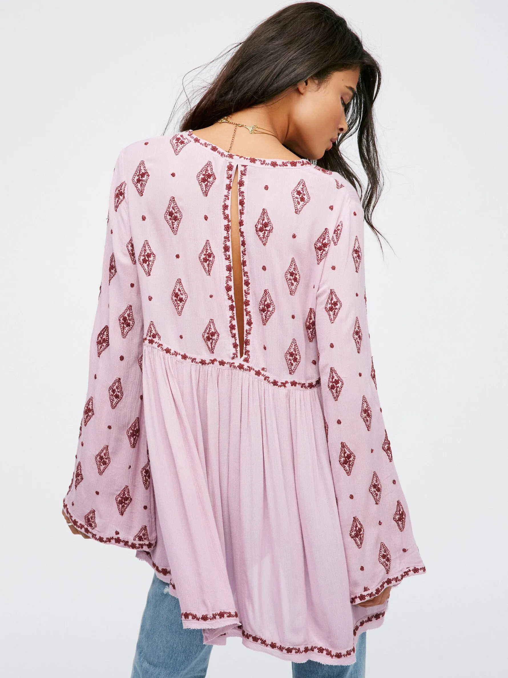 Jillian Embroidered Boho Mini Dress