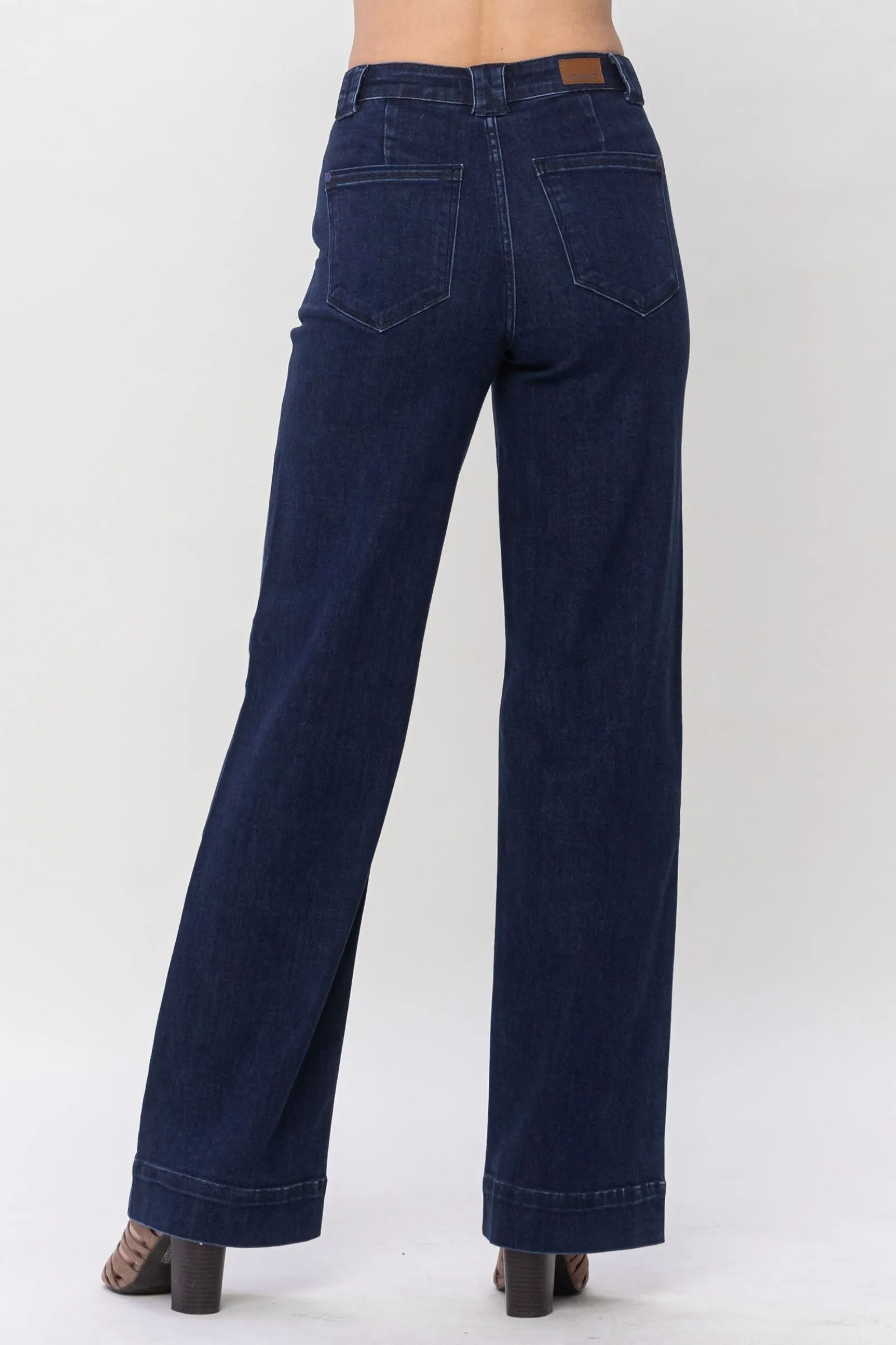 Judy Blue High Waist Clean Wash Trouser Wide Leg