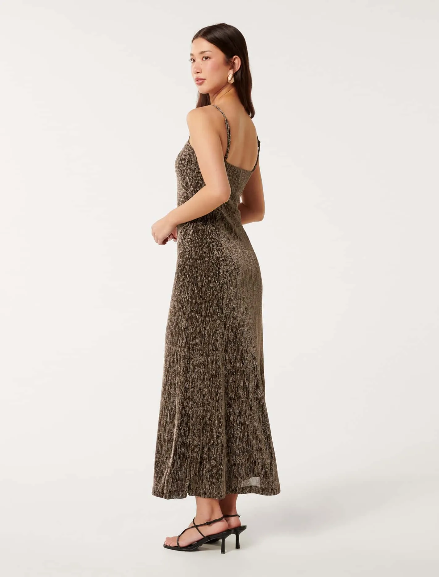 Kendra Glitter Jersey Maxi Dress