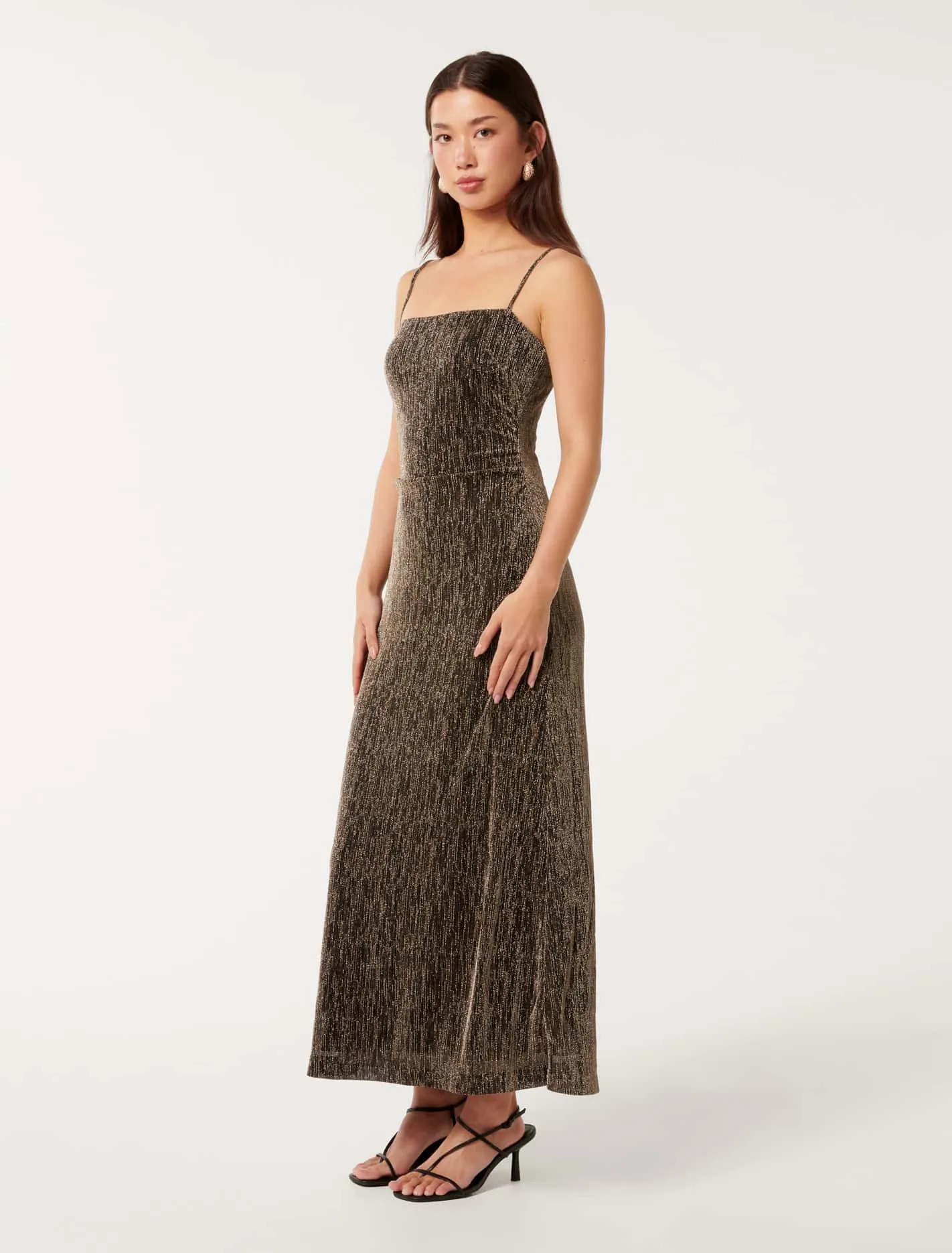 Kendra Glitter Jersey Maxi Dress