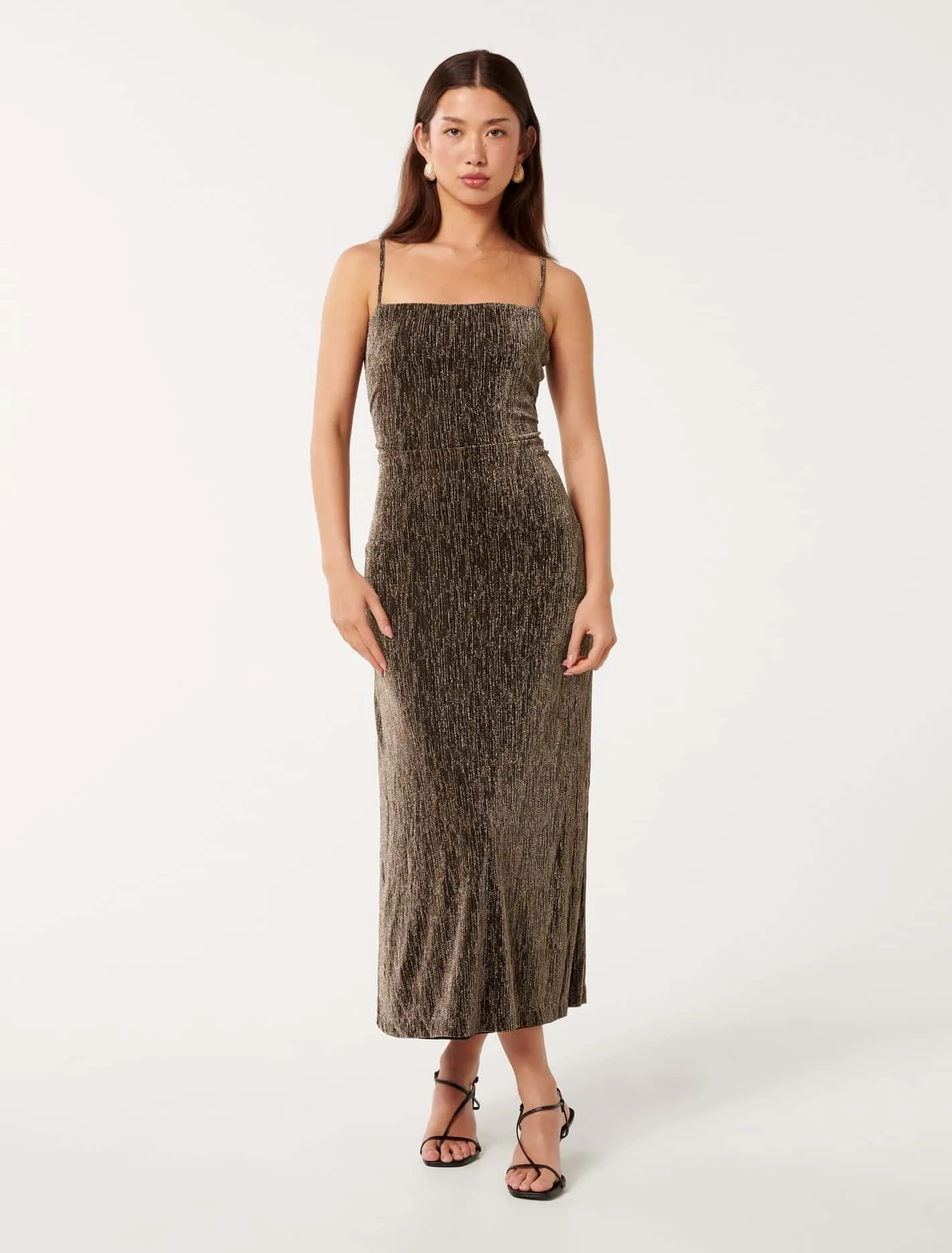 Kendra Glitter Jersey Maxi Dress