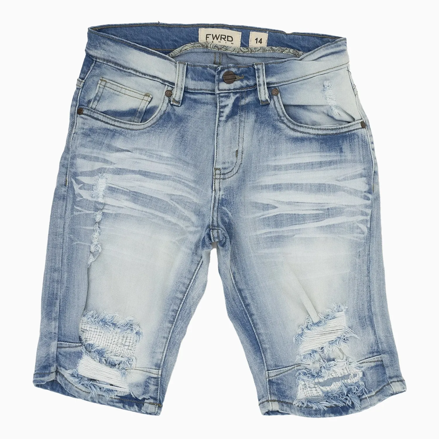 Kid's Washed Up Denim Jeans Shorts