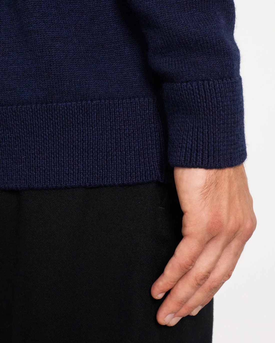 Knit Merino Wool Shirt Blue