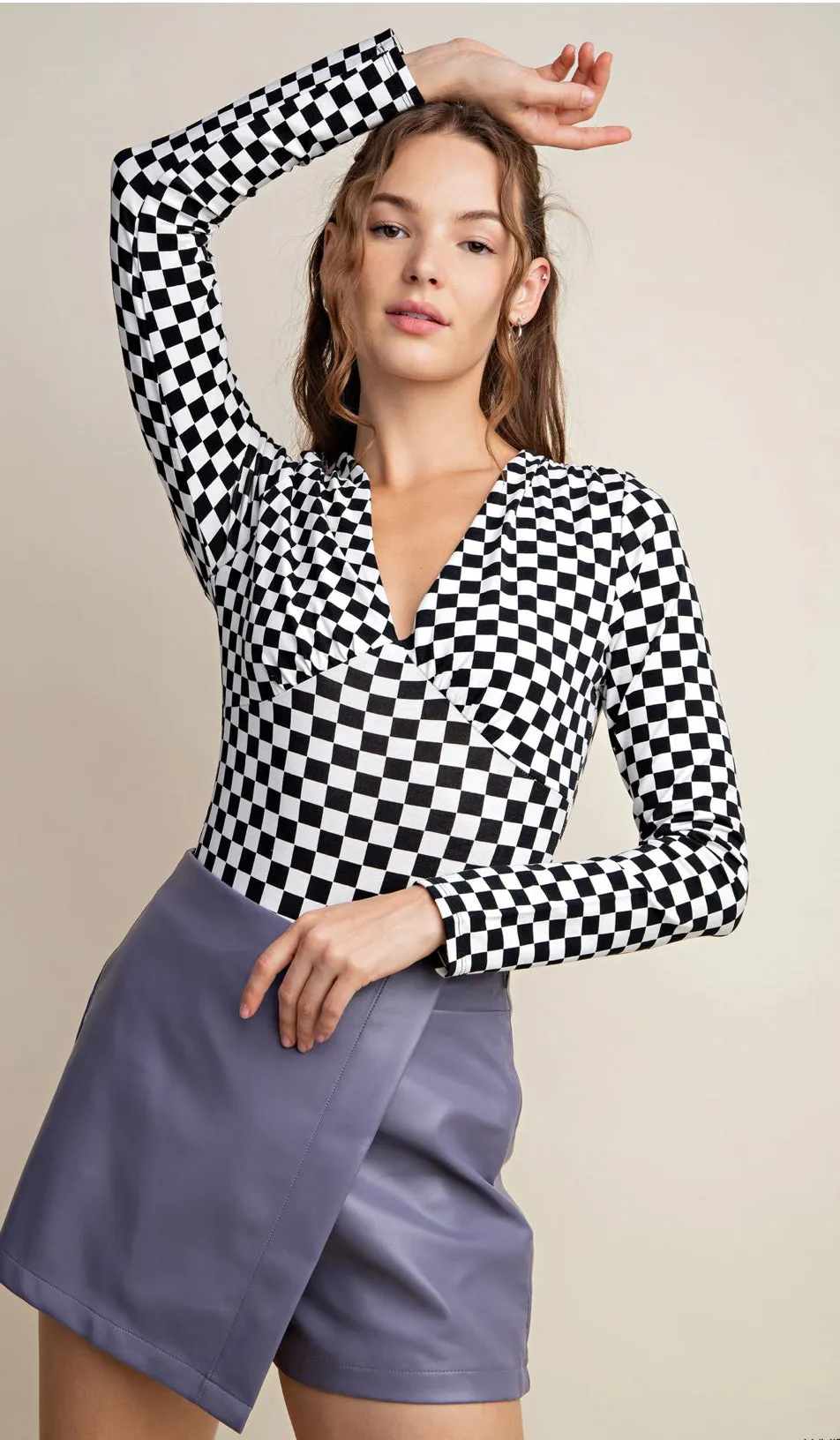 Kori Checkered Bodysuit