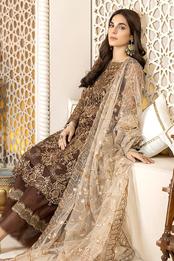 La Bella by Imrozia Embroidered Chiffon Collection – L-240 Martini