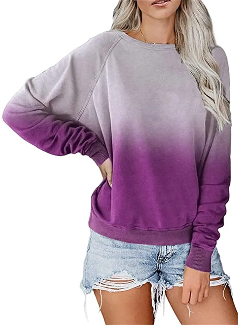 LAMISSCHE Womens Crewneck Long Sleeve Sweatshirt Casual Solid Pullover Lightweight Tops