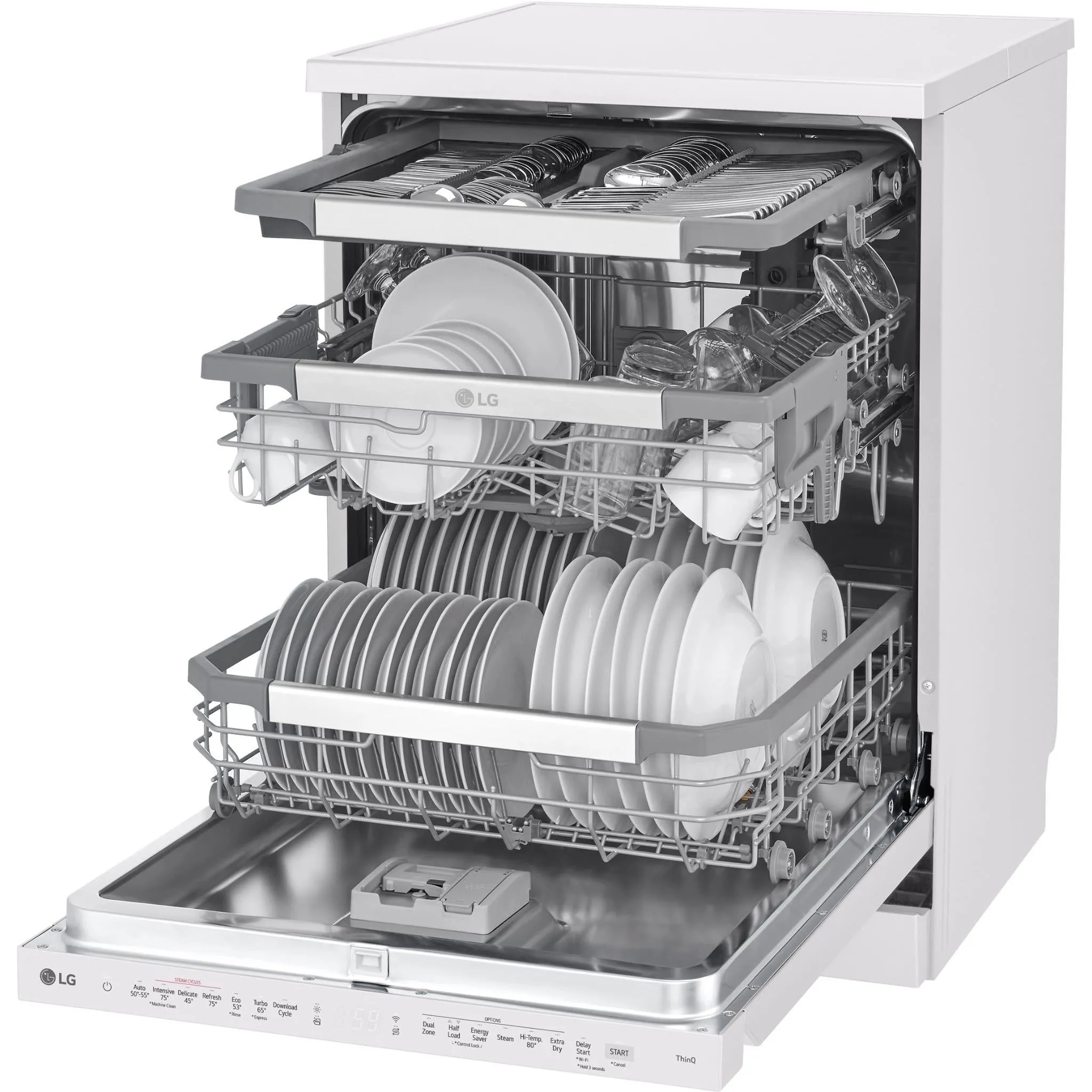 LG XDA3A25MW 15 Place QuadWash® Freestanding Dishwasher (Matte White)