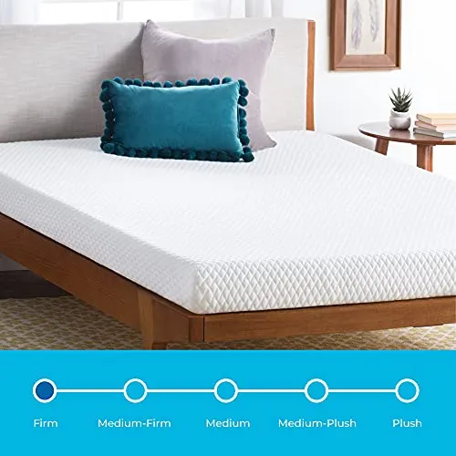 Linenspa 5 Inch Gel Memory Foam Mattress Twin XL, Firm Mattress, Low Profile Bed Twin XL 5 Inch Mattress