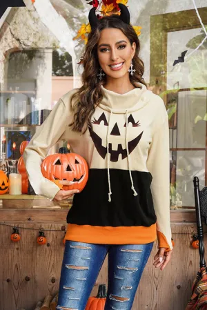 Long Sleeve Jack-O'-Lantern Graphic Sweatshirt