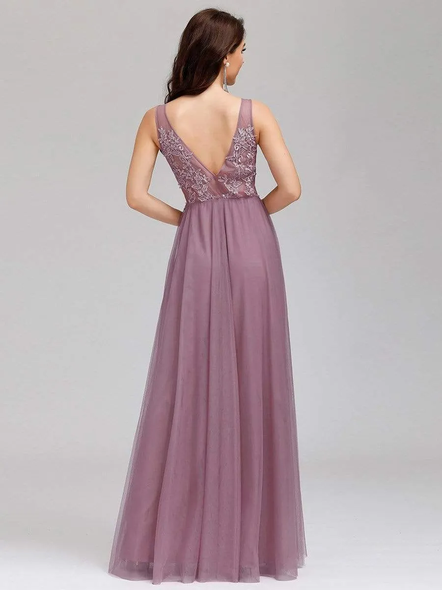 Maxi Long Elegant Ethereal Tulle Prom Dress