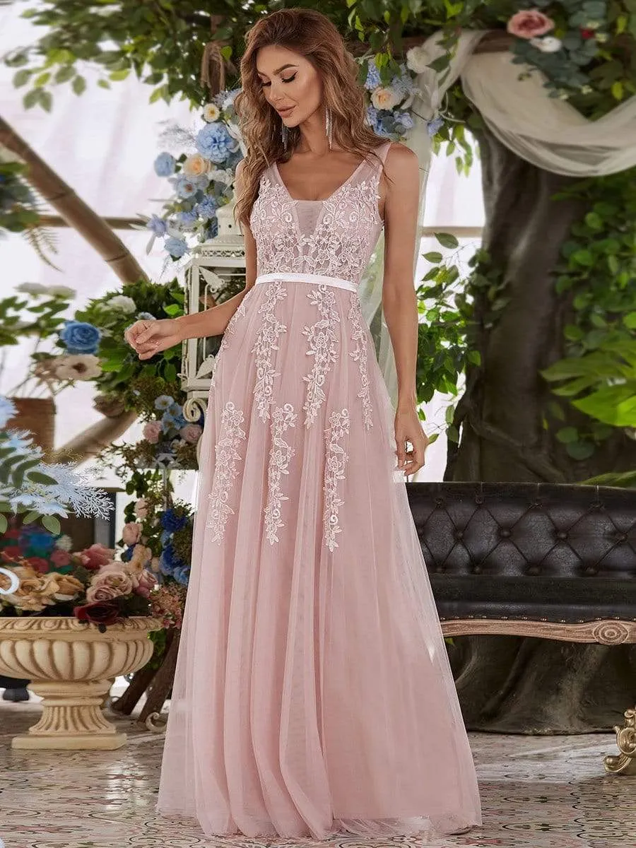 Maxi Long Elegant Ethereal Tulle Prom Dress