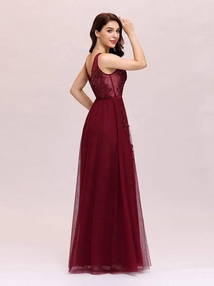 Maxi Long Elegant Ethereal Tulle Prom Dress