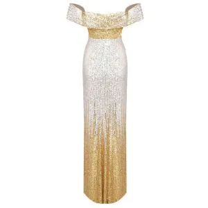 Megan Crystal Sequin Maxi Dress