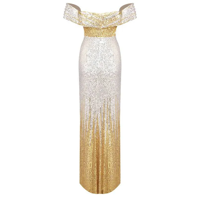 Megan Crystal Sequin Maxi Dress