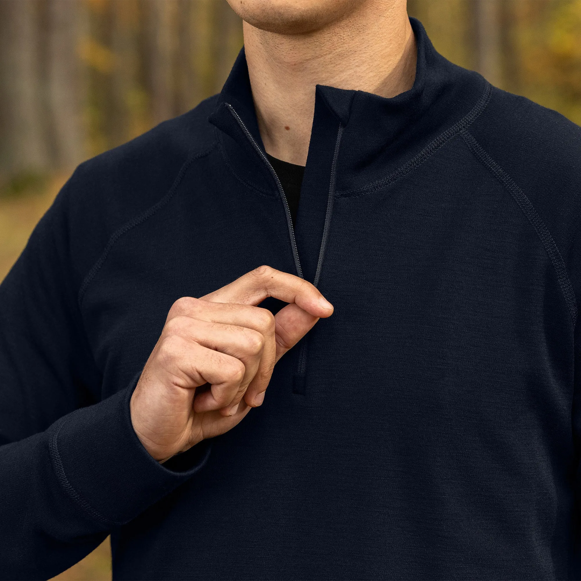 Men's 250 Zip Neck Dark Blue