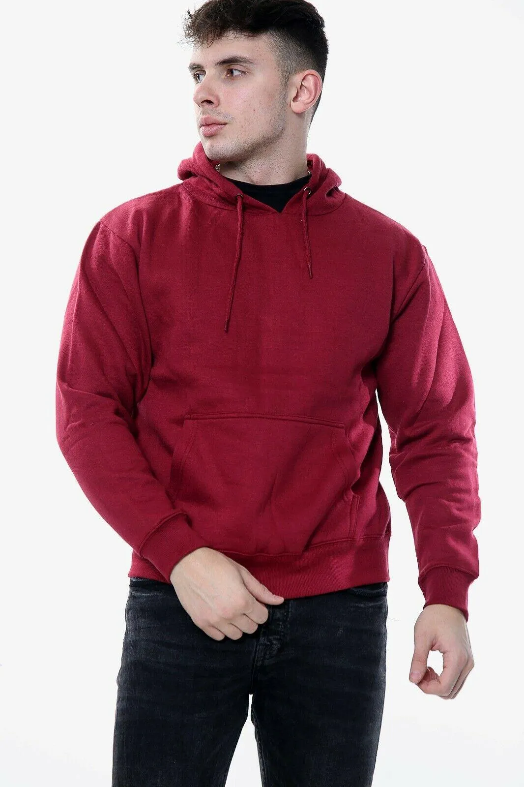 Mens Plain Pullover Hoodie