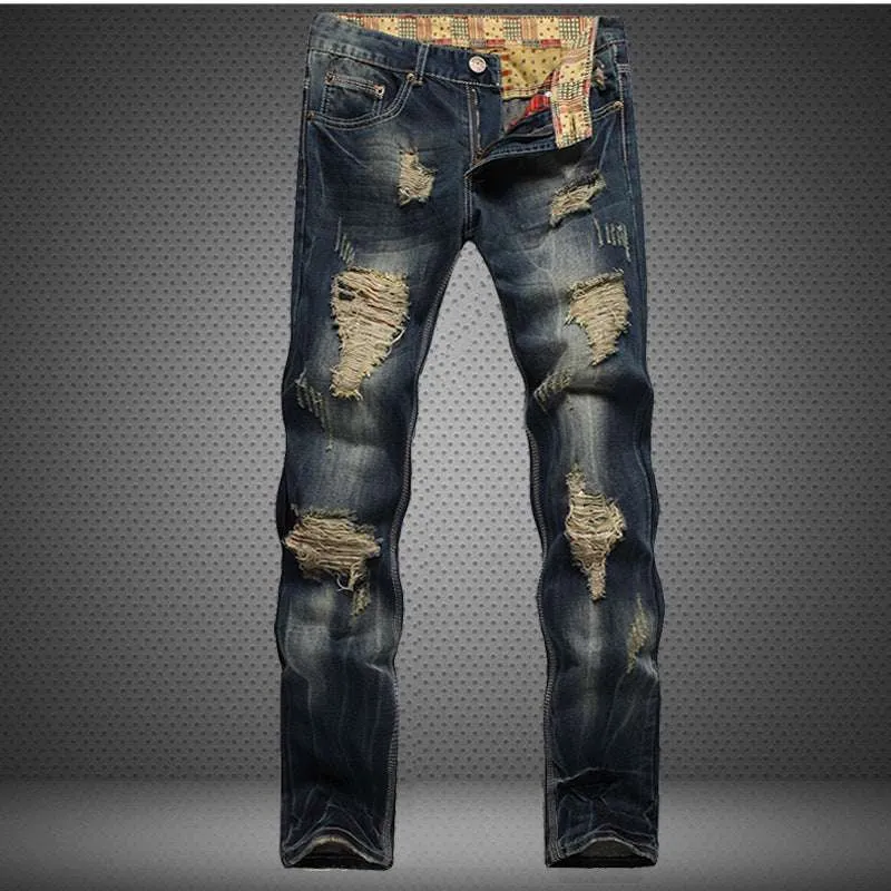 Men's Vintage Ripped Jeans