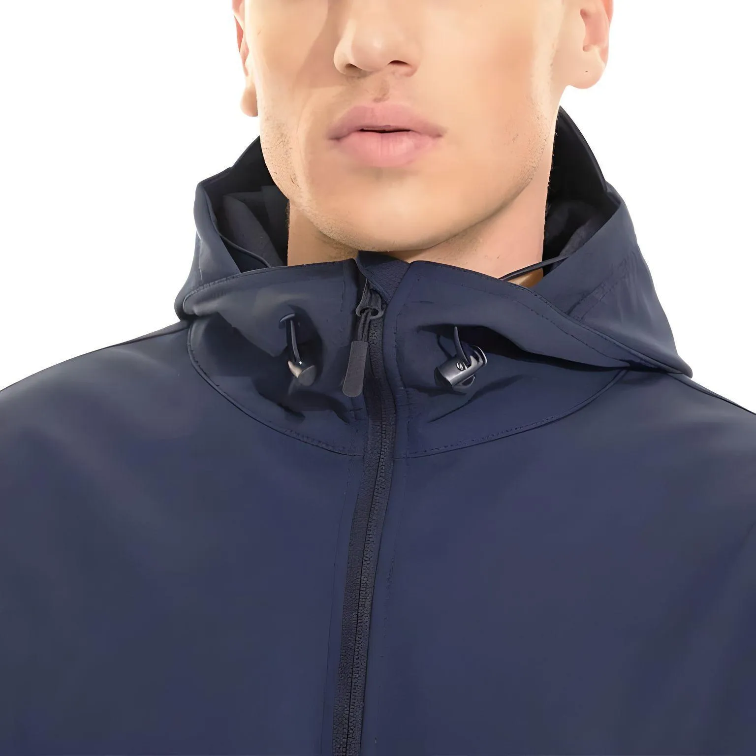 Men's Winter Jacket - Water-Resistant Soft Shell Coat with Hood & Fleece Lining