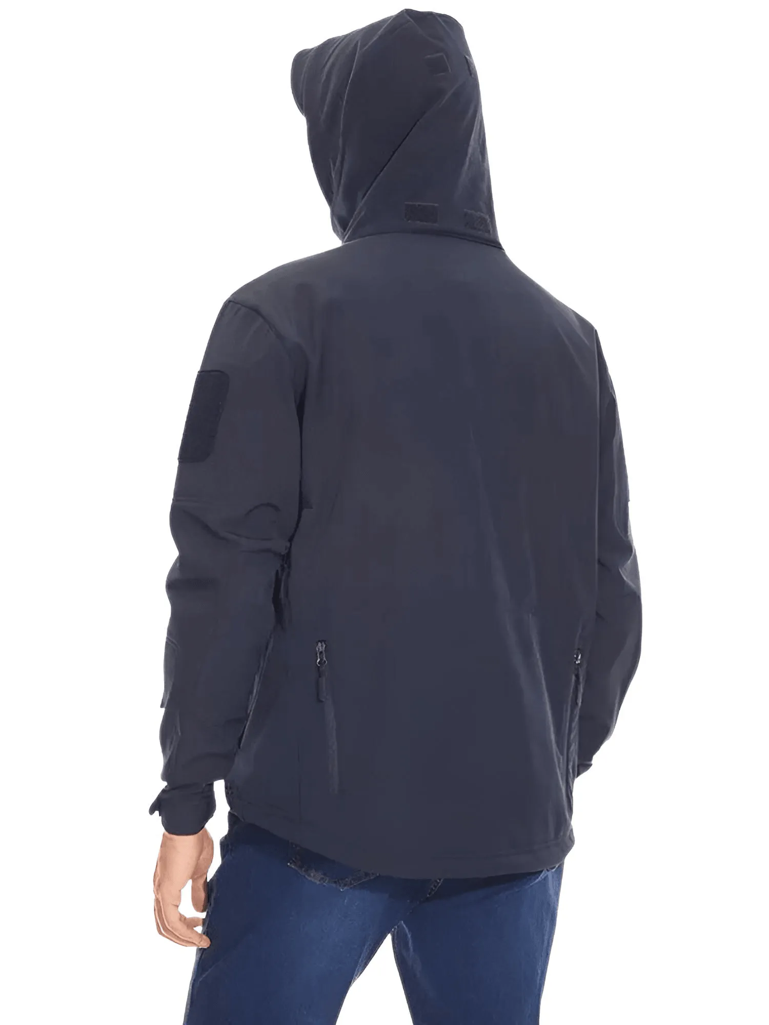 Men's Winter Jacket - Water-Resistant Soft Shell Coat with Hood & Fleece Lining