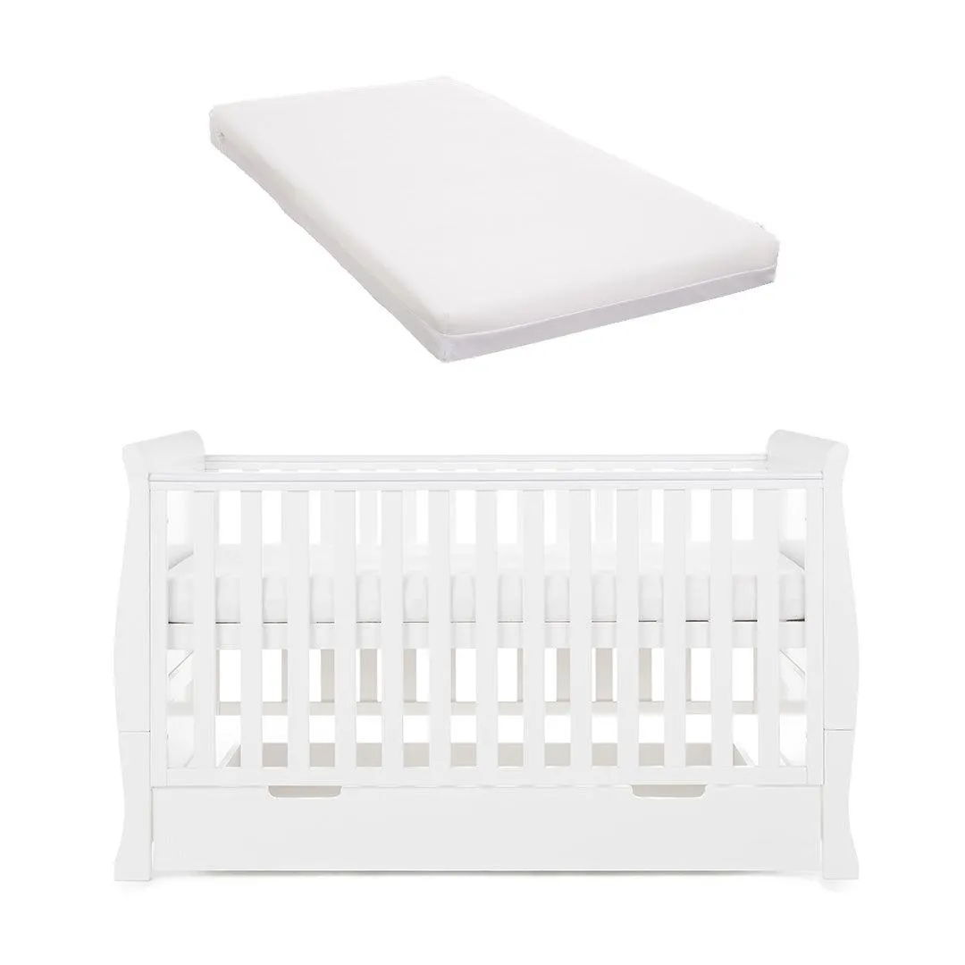 Obaby Stamford Classic Cot Bed - White