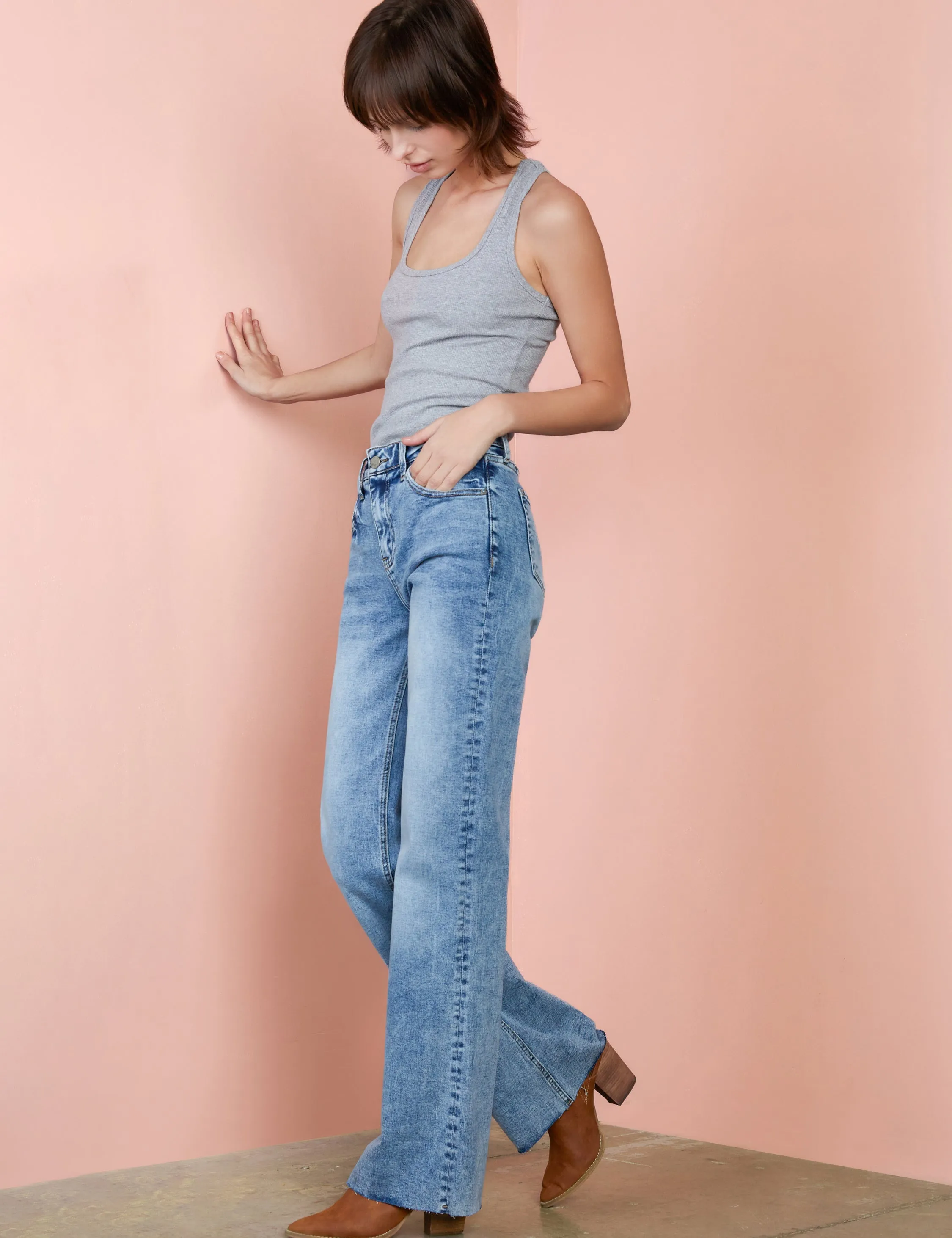 Olivia High Rise Straight Leg Jeans