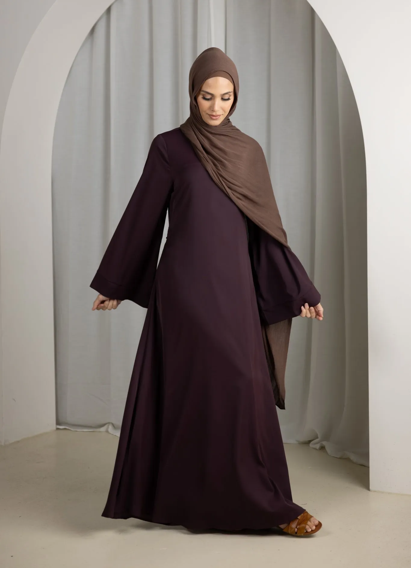 Open Sleeve Abaya - Shades of Purple