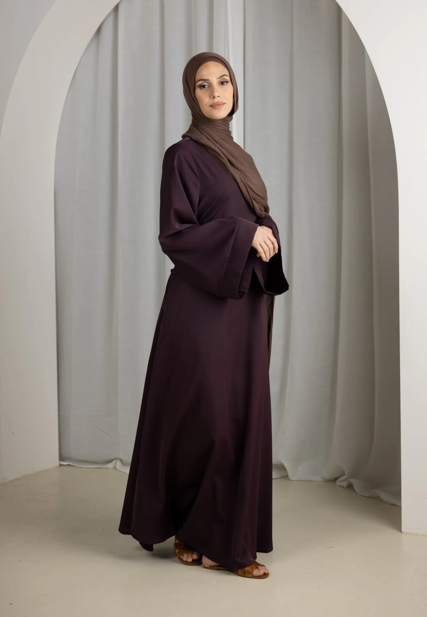 Open Sleeve Abaya - Shades of Purple