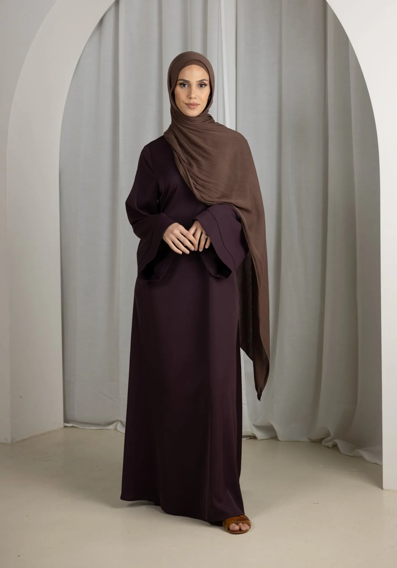 Open Sleeve Abaya - Shades of Purple