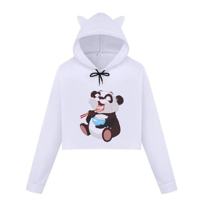 panda pullover with ears