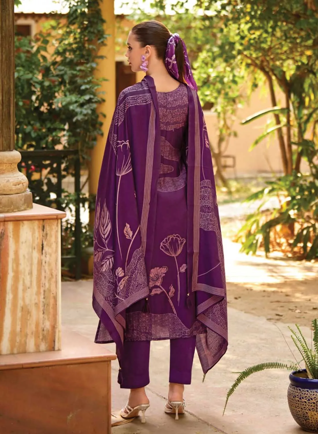 Party Wear Muslin Unstitched Suit Dress Material for Women