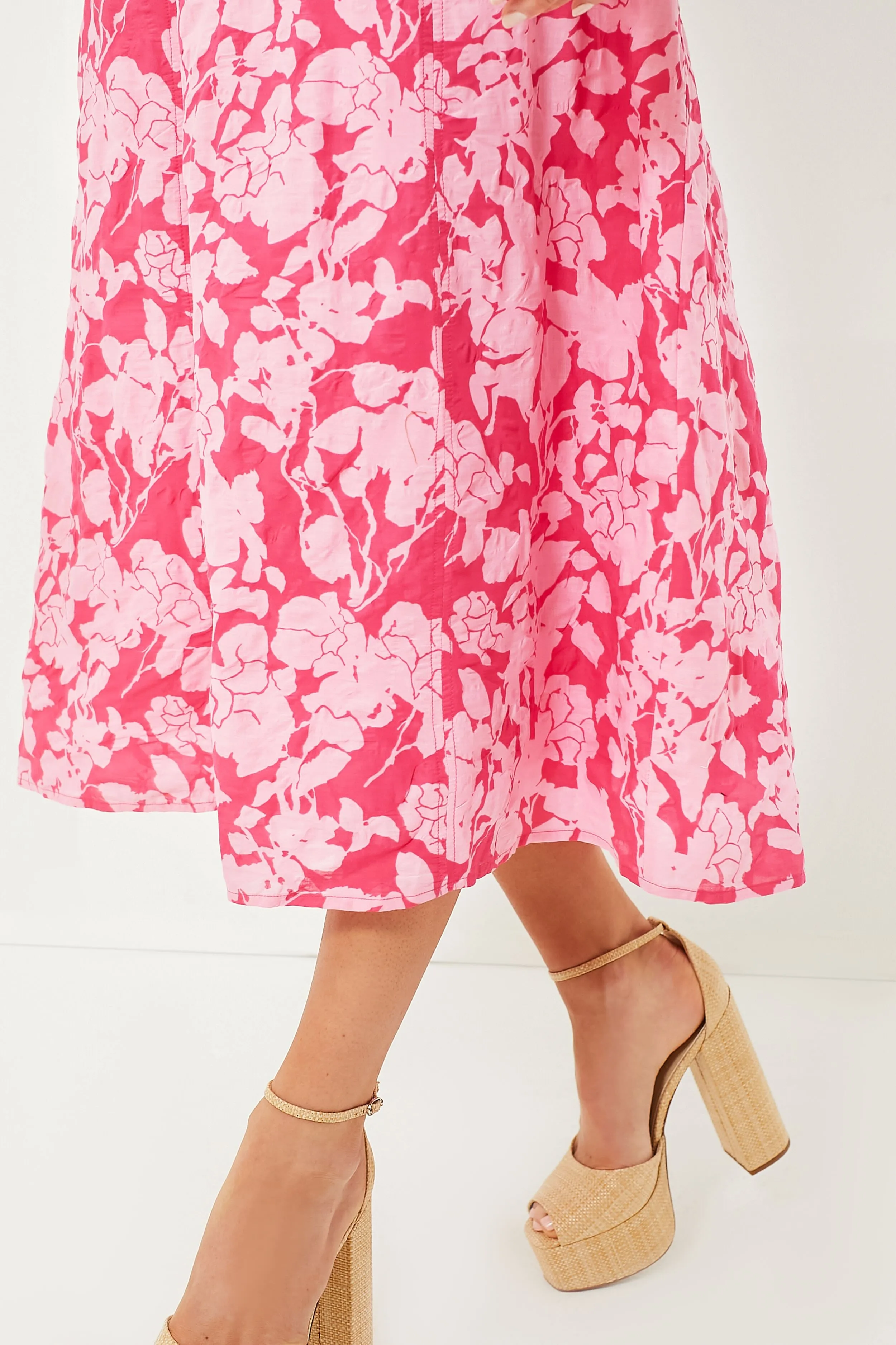 Pink Floral Empire Ella Maxi Dress