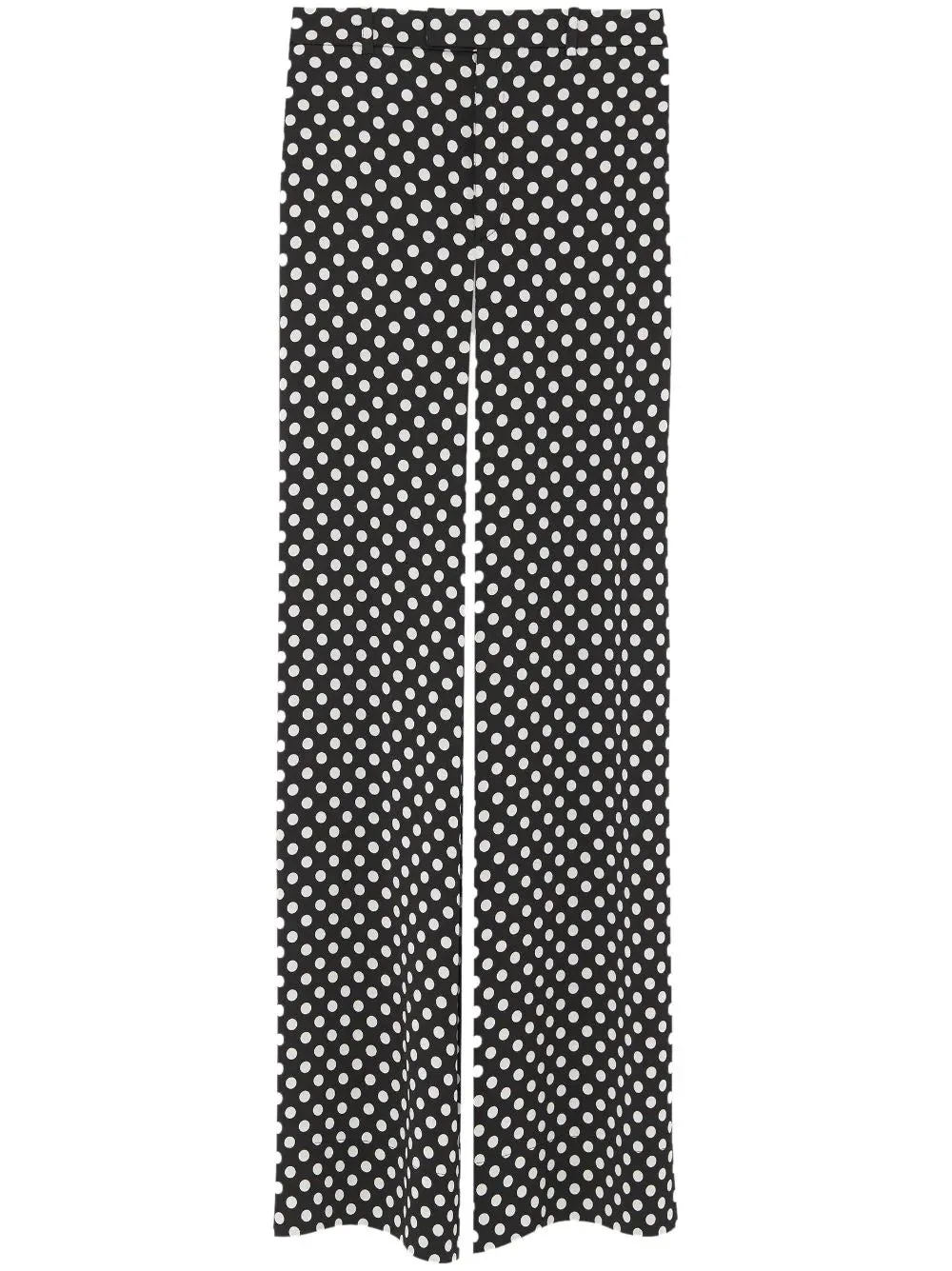 polka-dot tailored silk trousers