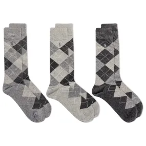 Polo Ralph Lauren Men's 3-Pack Polo Classic Argyle Dress Socks