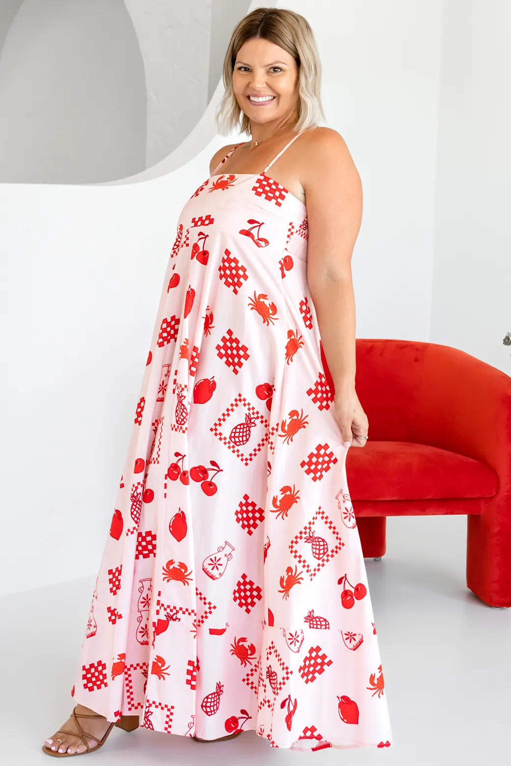 Portafino Maxi Dress Mon Cheri Print