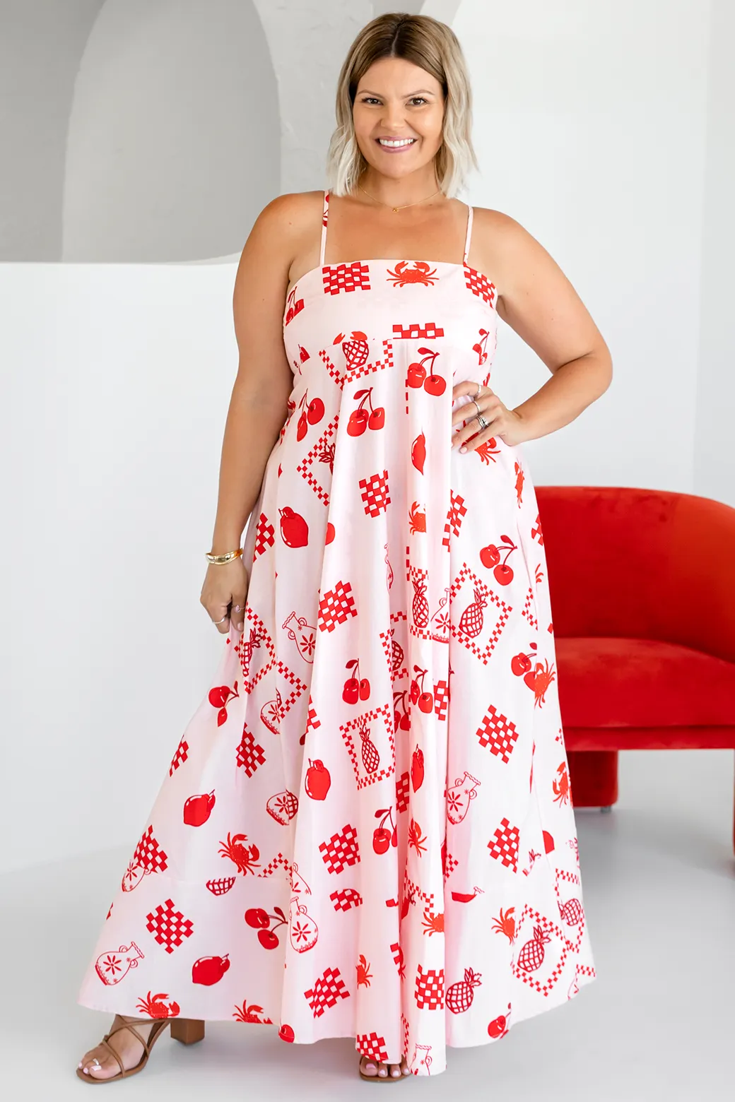 Portafino Maxi Dress Mon Cheri Print