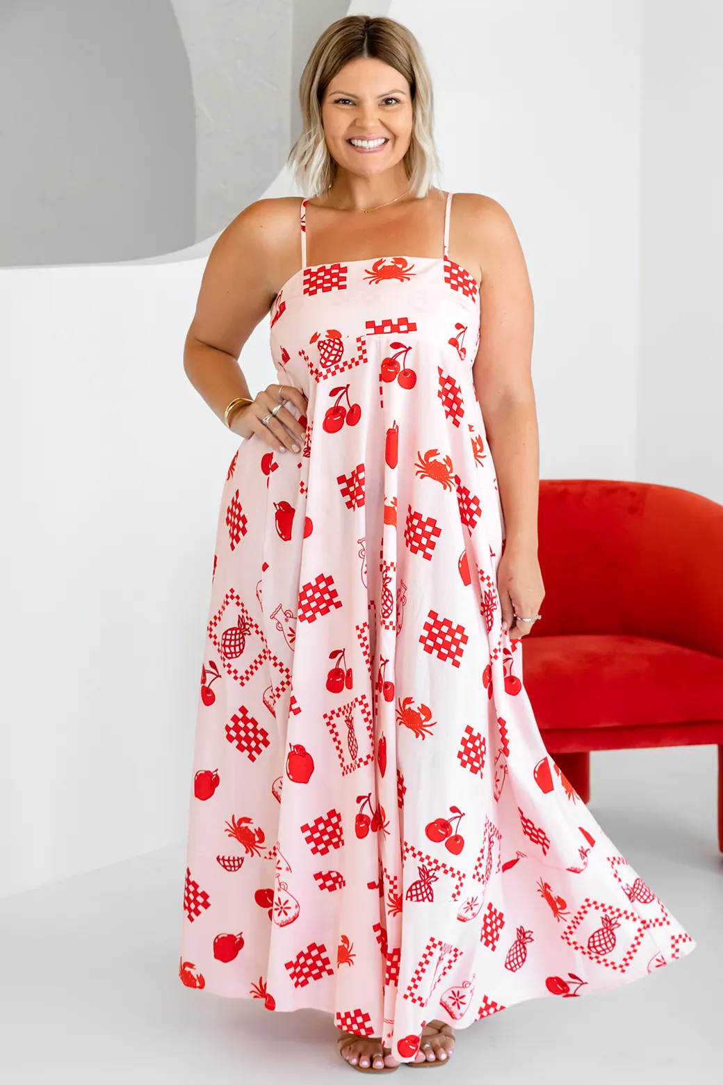 Portafino Maxi Dress Mon Cheri Print