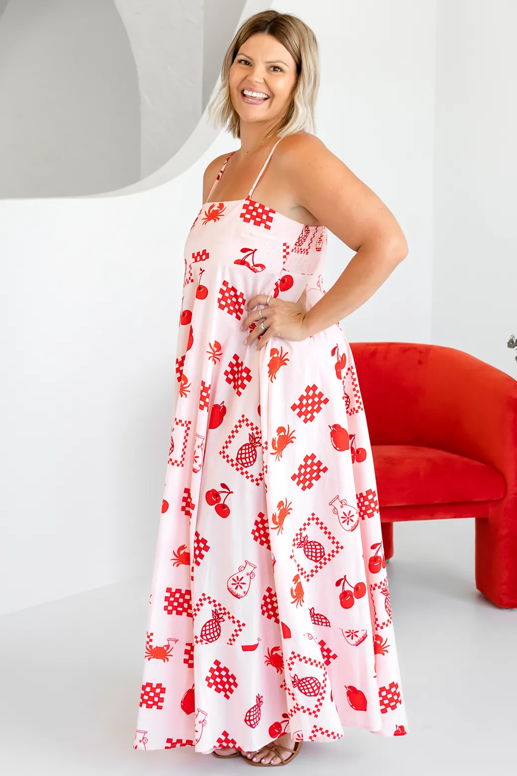 Portafino Maxi Dress Mon Cheri Print