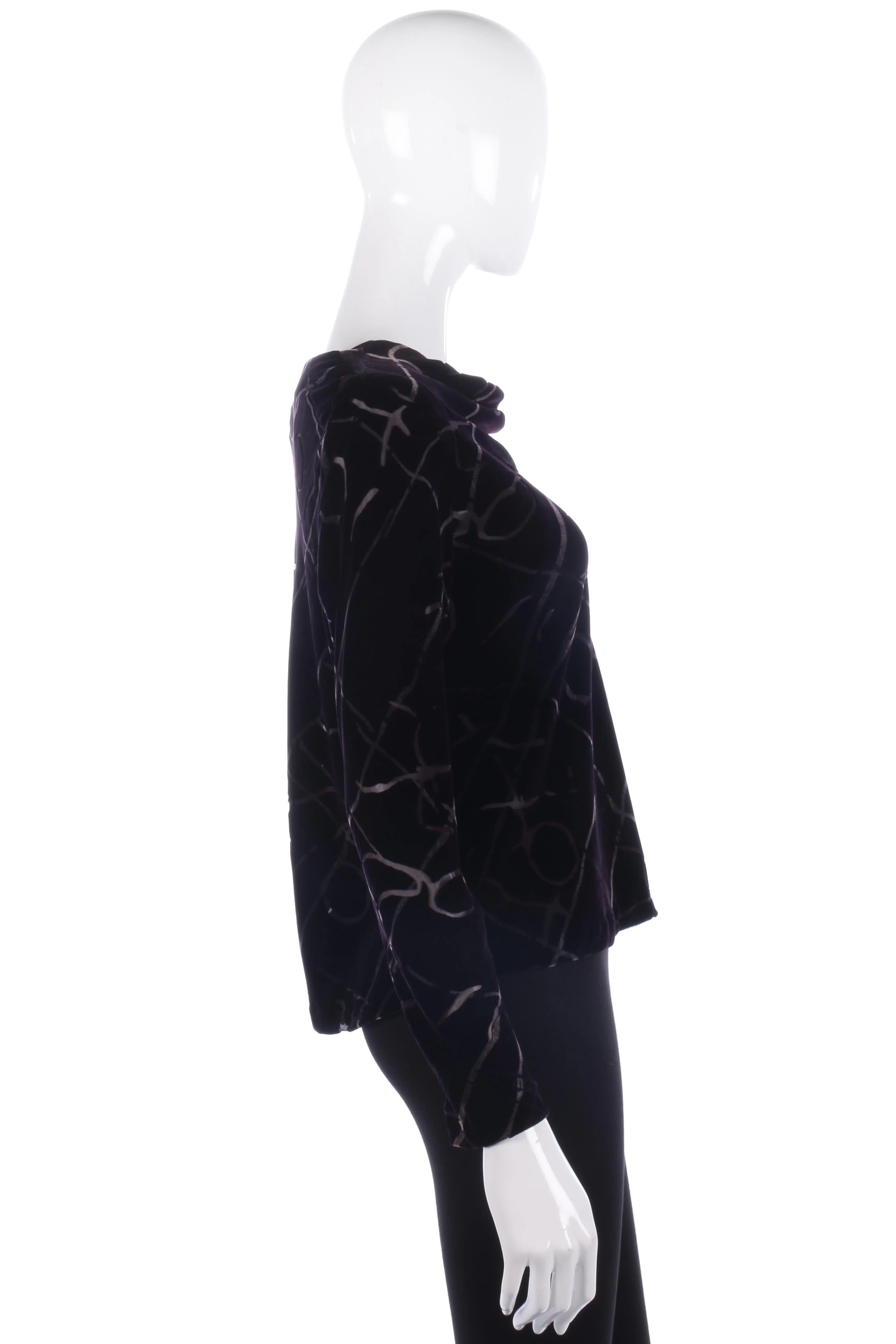 Resource Purple Silk Devore Velvet Top UK Size 16