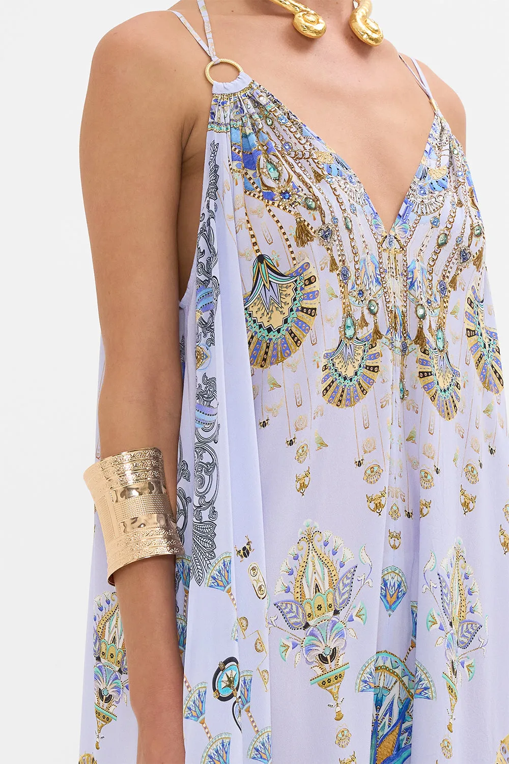 RING DETAIL STRAP DRESS UNDER SCARAB SKIES