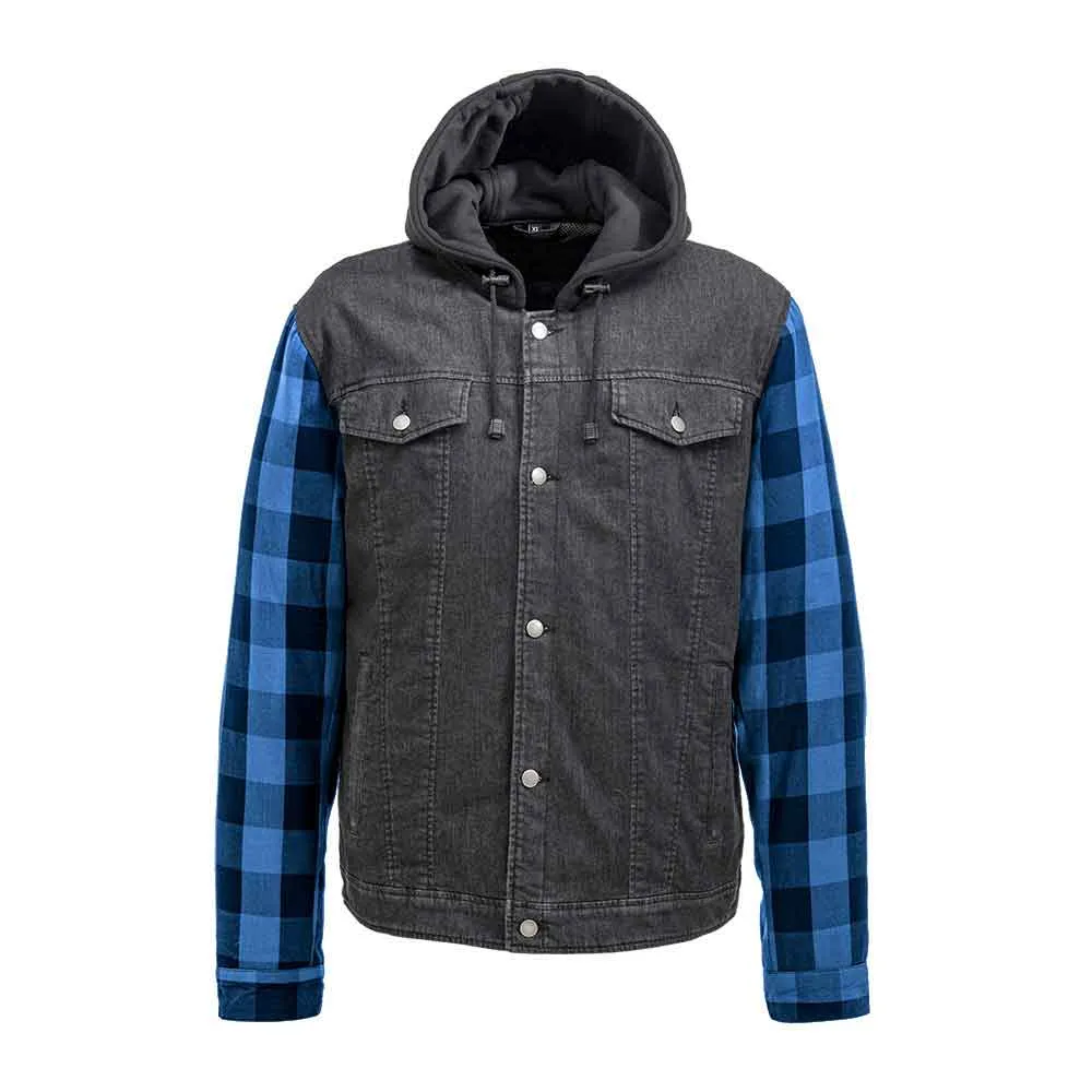 Road Armor Tuff Denim Protective Shirt With Plaid Sleeves