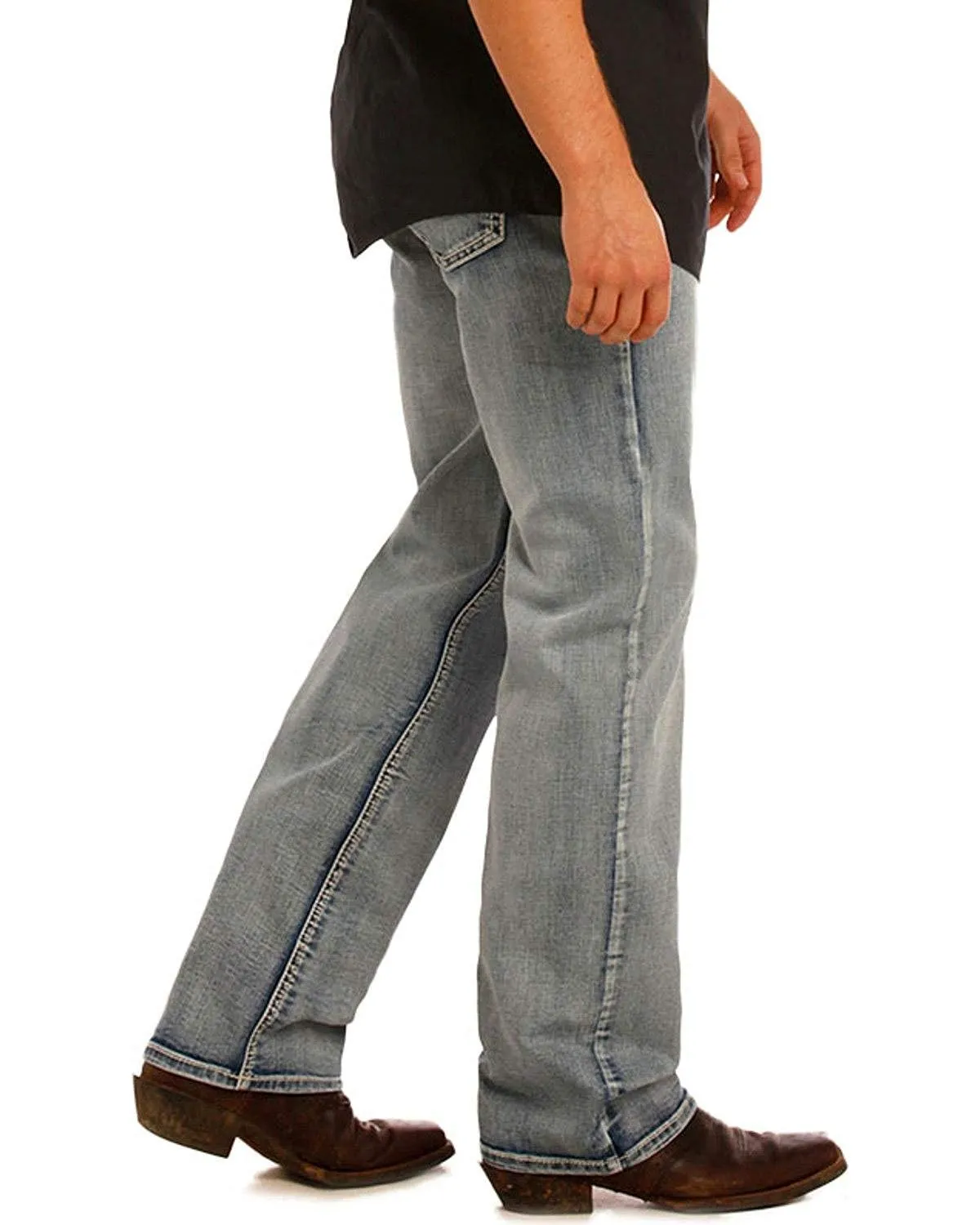 Rock and Roll Cowboy Men's Indigo Reflex Double Barrel Jeans Straight Leg - M0S1446 32x34